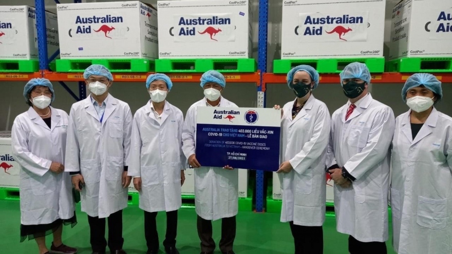 Australia tăng số vaccine Covid-19 hỗ trợ Việt Nam lên 5,2 triệu liều